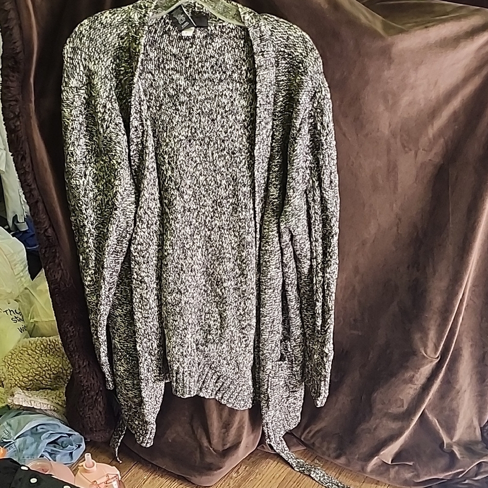 Lane Bryant Gray Shawl Collar Cardigan Sweater